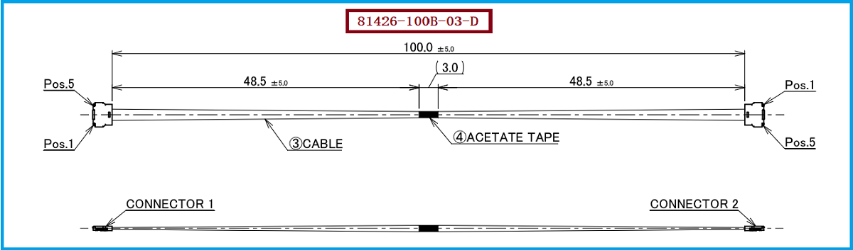 I-PEX 81426-100B-03-D极细同轴线束