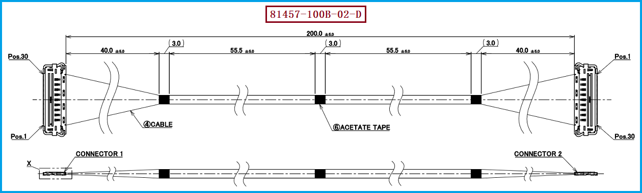 I-PEX 81457-100B-02-D极细同轴线束 I-PEX 81457-100B-02-D极细同轴线束