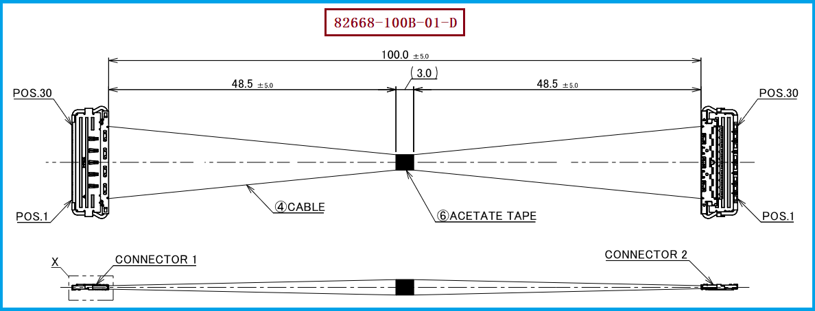 I-PEX 82668-100B-01-D极细同轴线束 I-PEX 82668-100B-01-D极细同轴线束