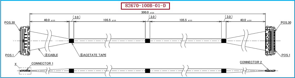 I-PEX 82670-100B-01-D极细同轴线束 I-PEX 82670-100B-01-D极细同轴线束