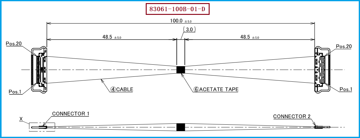 I-PEX 83061-100B-01-D极细同轴线束 I-PEX 83061-100B-01-D极细同轴线束