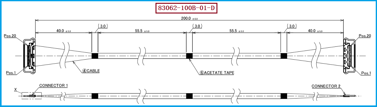 I-PEX 83062-100B-01-D极细同轴线束 I-PEX 83062-100B-01-D极细同轴线束