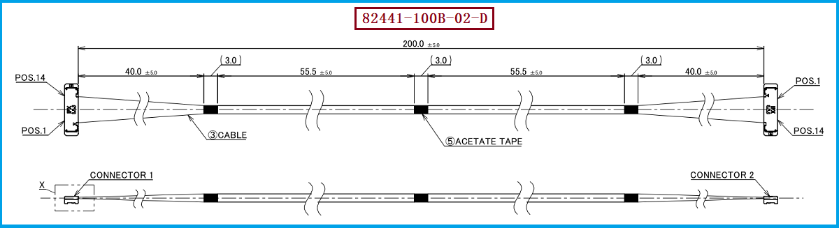 I-PEX 82441-100B-02-D极细同轴线束 I-PEX 82441-100B-02-D极细同轴线束