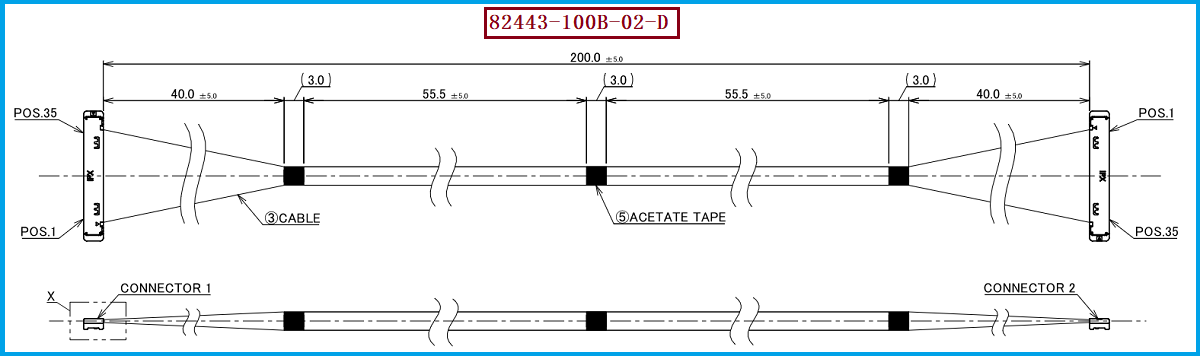 I-PEX 82443-100B-02-D极细同轴线束 I-PEX 82443-100B-02-D极细同轴线束