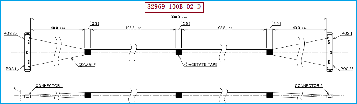 I-PEX 82969-100B-02-D极细同轴线束 I-PEX 82969-100B-02-D极细同轴线束