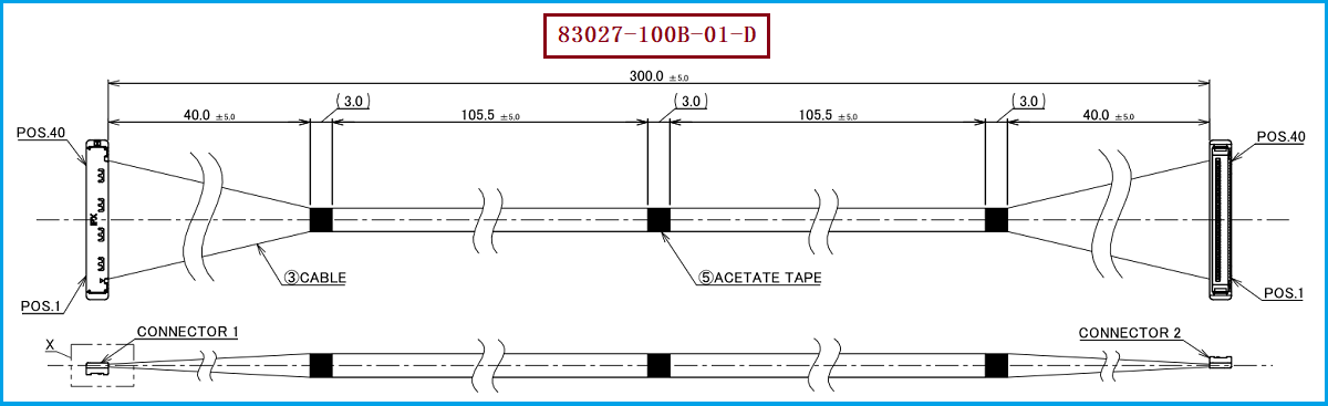 I-PEX 83027-100B-01-D极细同轴线束 I-PEX 83027-100B-01-D极细同轴线束