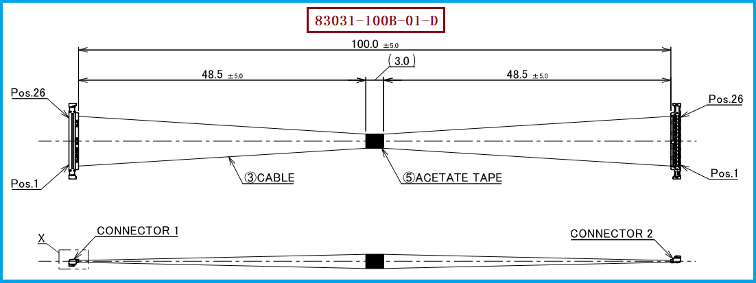 I-PEX 83031-100B-01-D极细同轴线束 I-PEX 83031-100B-01-D极细同轴线束