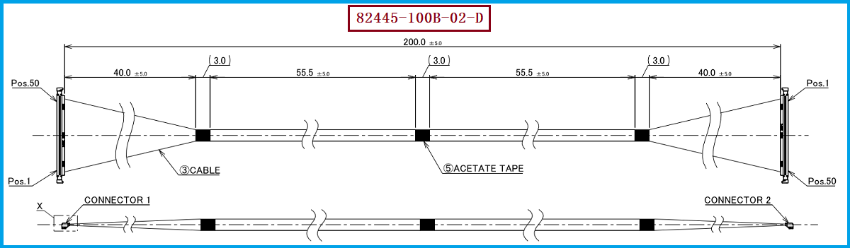 I-PEX 82445-100B-02-D极细同轴线束 I-PEX 82445-100B-02-D极细同轴线束