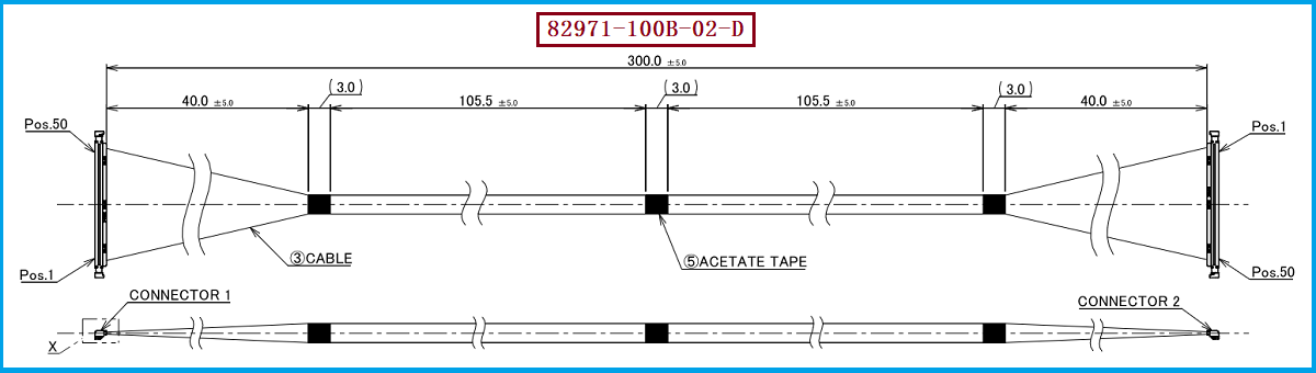 I-PEX 82971-100B-02-D极细同轴线束 I-PEX 82971-100B-02-D极细同轴线束